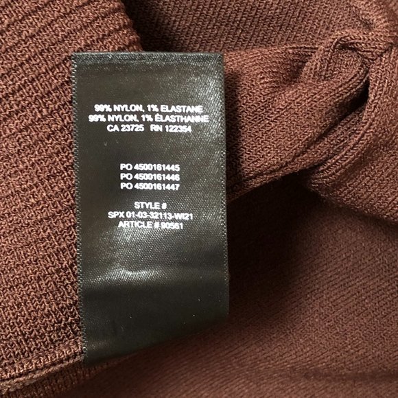 Aritzia Babaton mocha longsleeve rib-knit corset top (S) - Picture 4 of 4